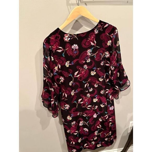 ROZ & Ali red floral‎ design dress size small - Picture 3 of 3